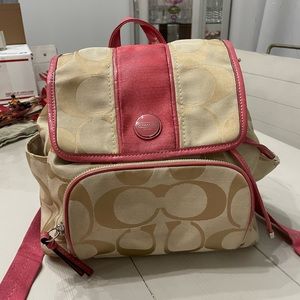 Coach backpack and clutch